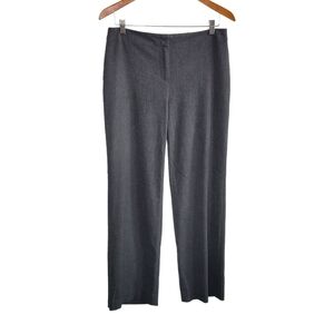 J.Jill Gray Wide Leg Mid-Rise Stretch Knit Trousers Dress Pants Women's Size 8